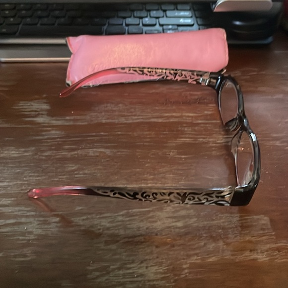 ICU eyewear 29151003 black and pink pattern +1.75 readers with pink soft case - Picture 15 of 15